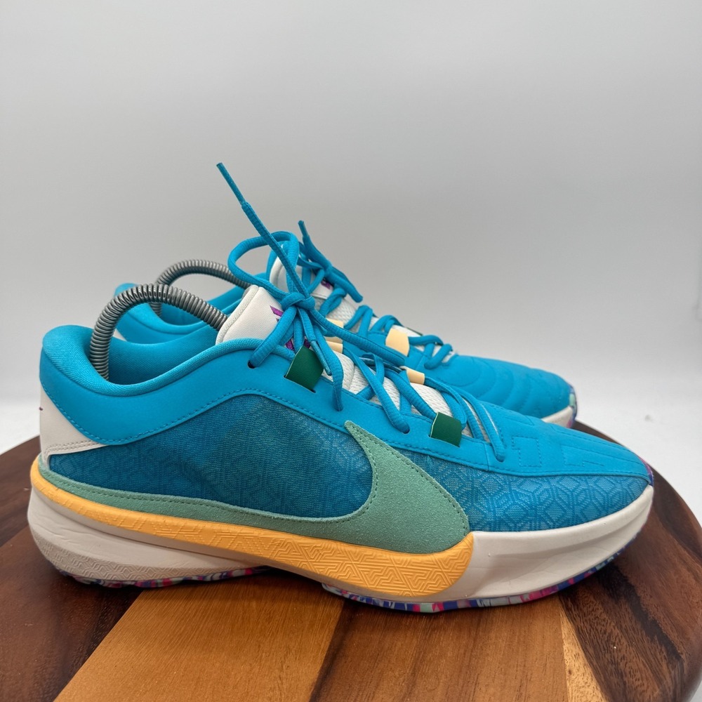 Nike Zoom Freak 5 Mens Sz 11 Blue Greece X Nigeria Athletic Sneakers